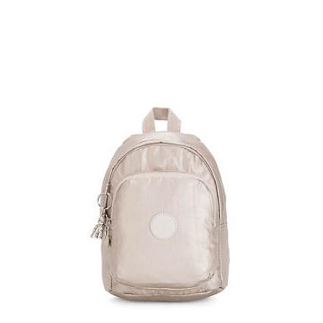 Kipling Delia Compact Metallic Convertible Hátizsák Bézs | HU 1558MQ